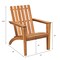 Costway 4PCS Outdoor Wooden Adirondack Chair Patio Lounge Chair w/ Armrest Natural